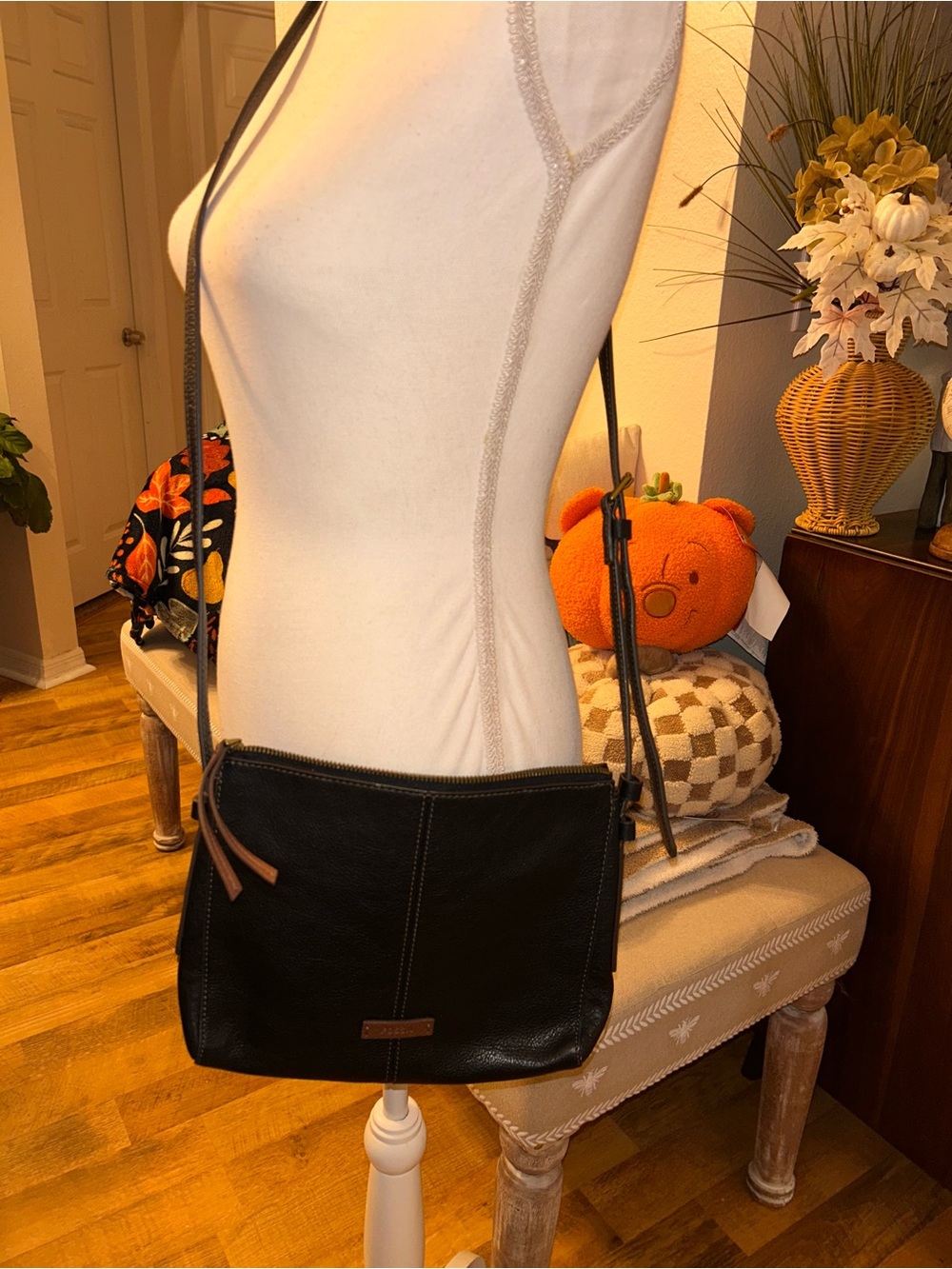 Fossil Leather Crossbody Bag